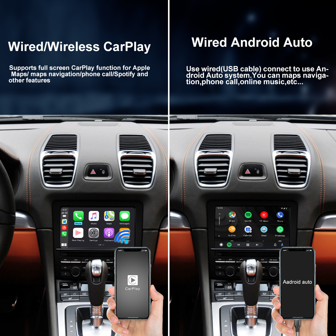 For Porsche CDR 2010-2016 Wireless Apple CarPlay Android Auto Interface