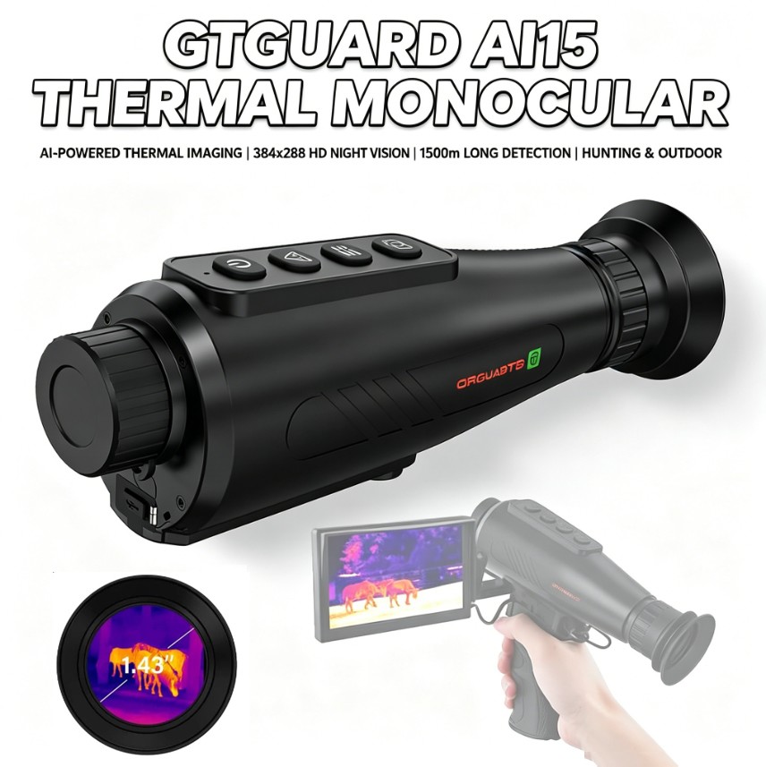 Thermal Imaging Monocular for Night Vision Outdoor Wildlife AI 384*288 50Hz 12μm