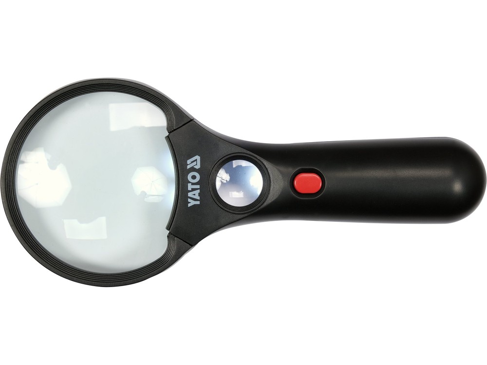 Yato Dual Lens Magnifier with LED Illumination for 3 AAA Batteries YT-73845