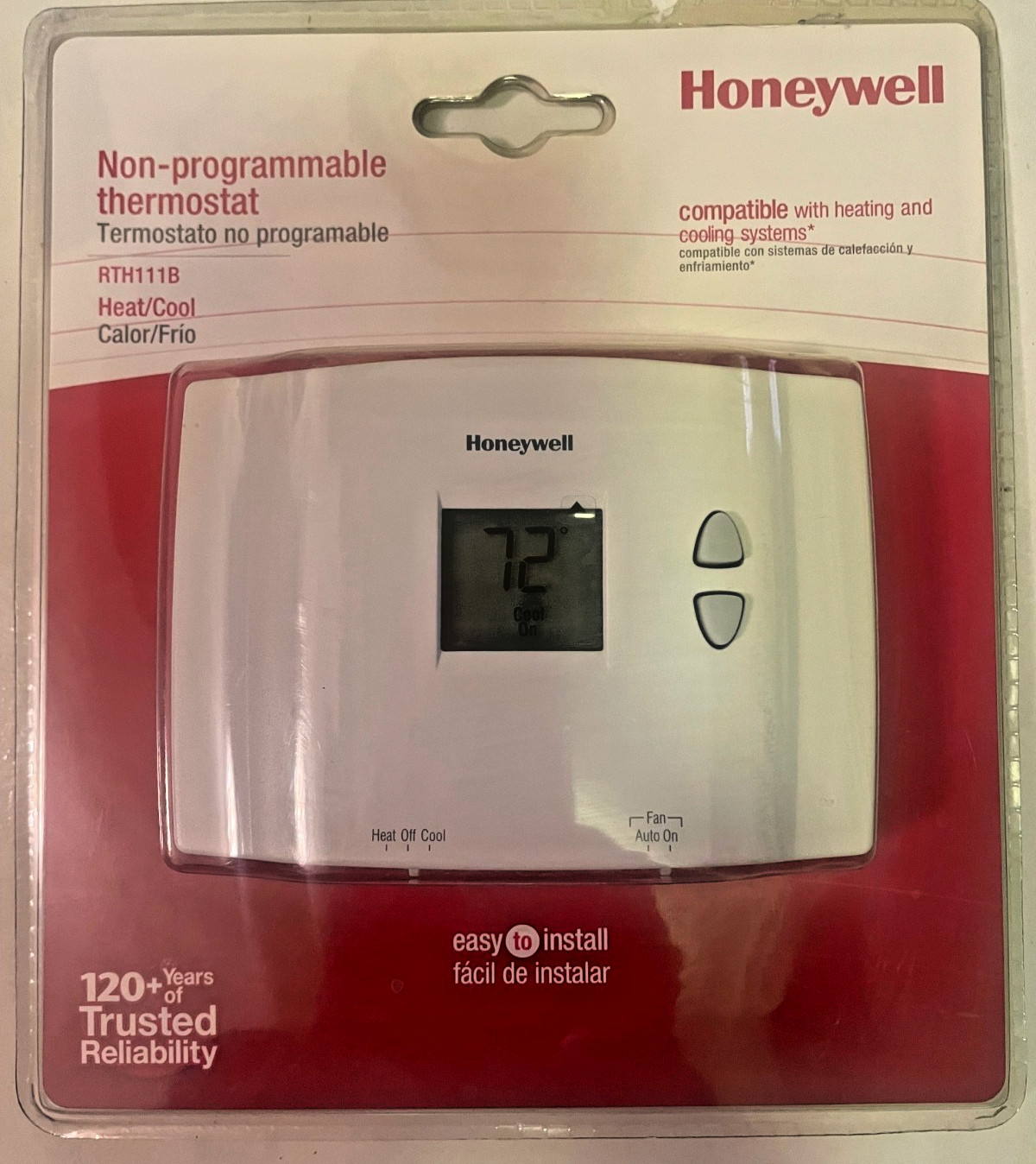Honeywell Home RTH111B Digital Display Non Programmable Heat Cool Thermostat NEW