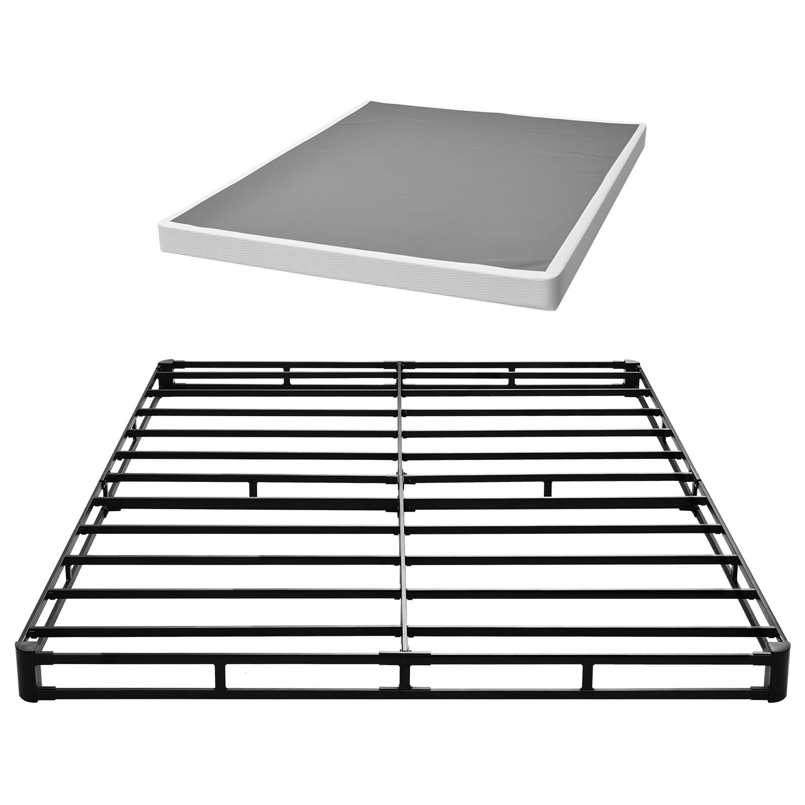 Uimoso Queen Size Bed Frame with Fabric Cover Box Spring 79.1 x 59.4 x 4 Inches