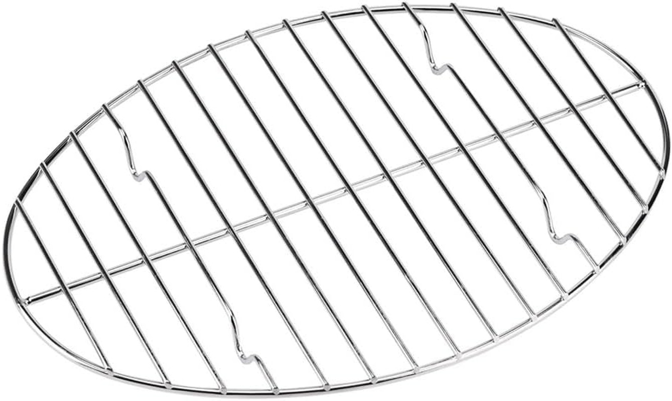 Oval roasting rack,Heavy-Duty Stainless Steel wire rack for roasting pan use,Gre