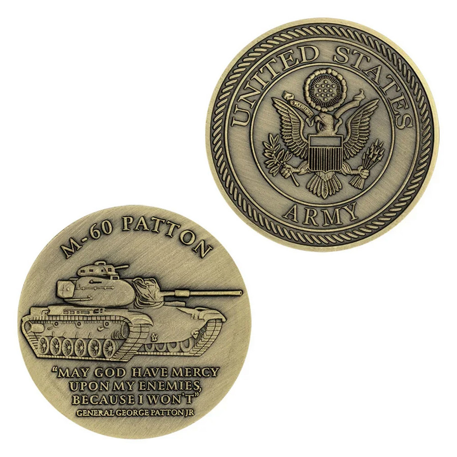Army M-60 Patton Tank Challenge Coin Military Collectable Armed Forces 1-pc