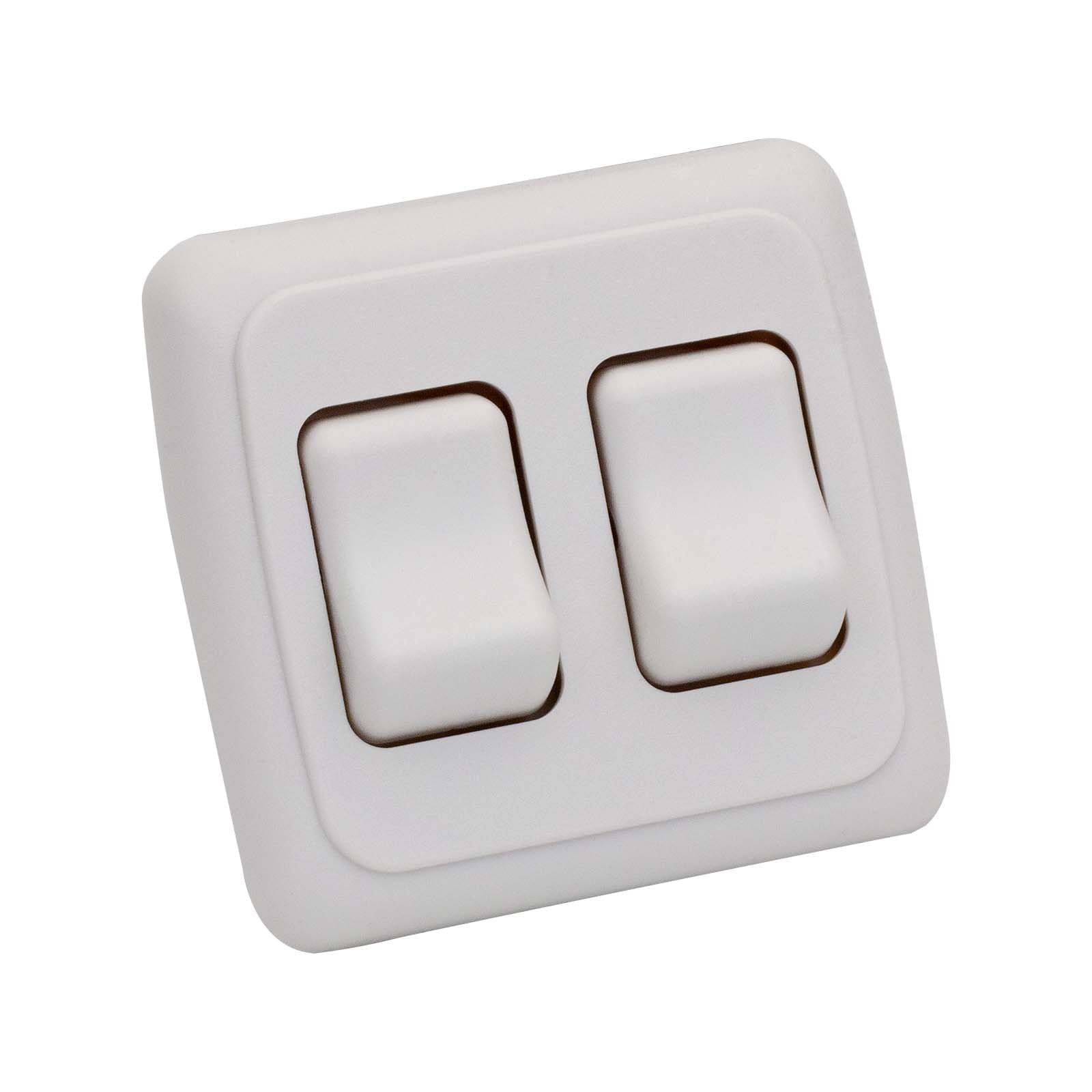 12V Toggle Switch, Double SPST, 16 Amp, 3.46" L - for RV, Trailer, Boat