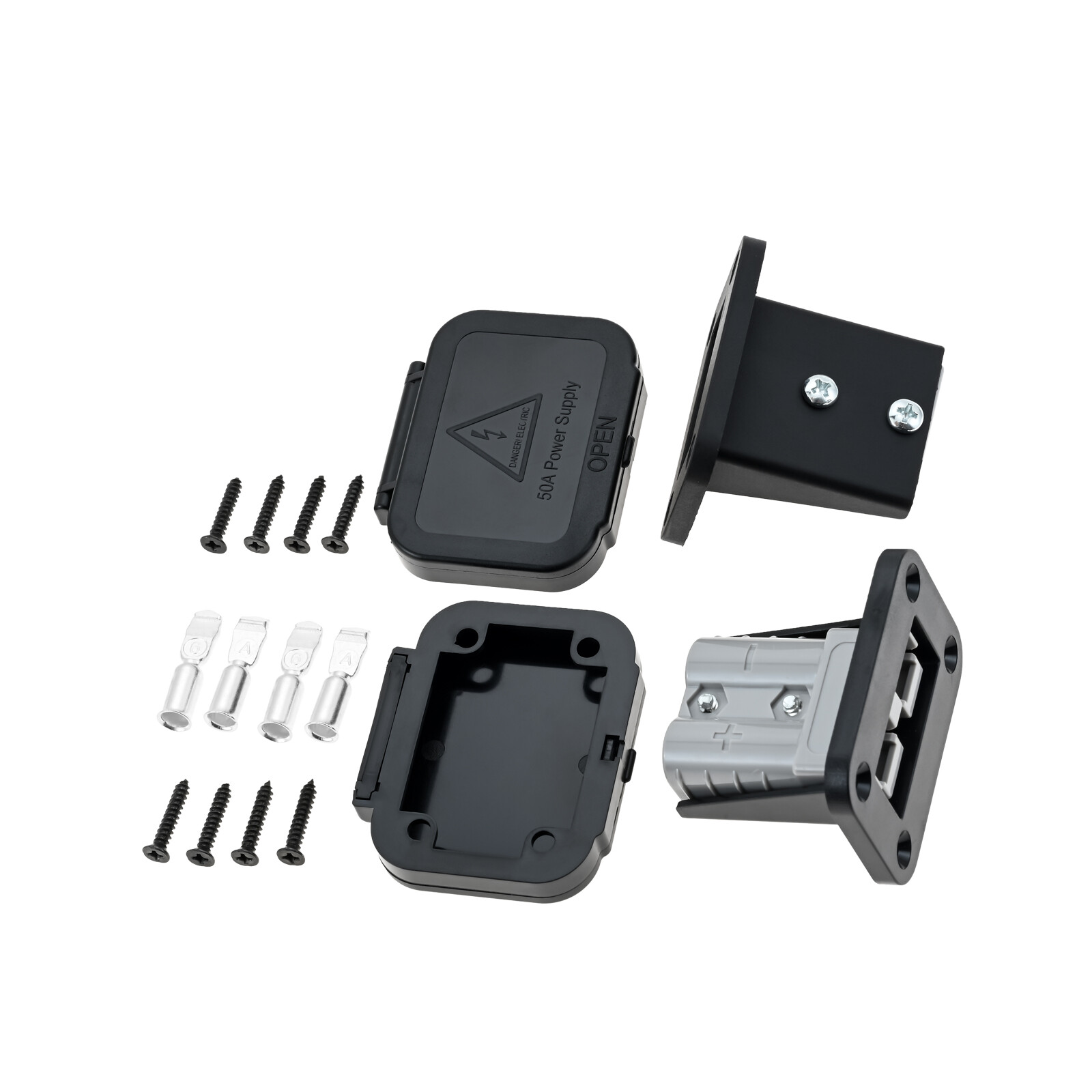 2x Boat Camper Car 50A Plug Mounting Panel for Anderson Power SB50 Connectors