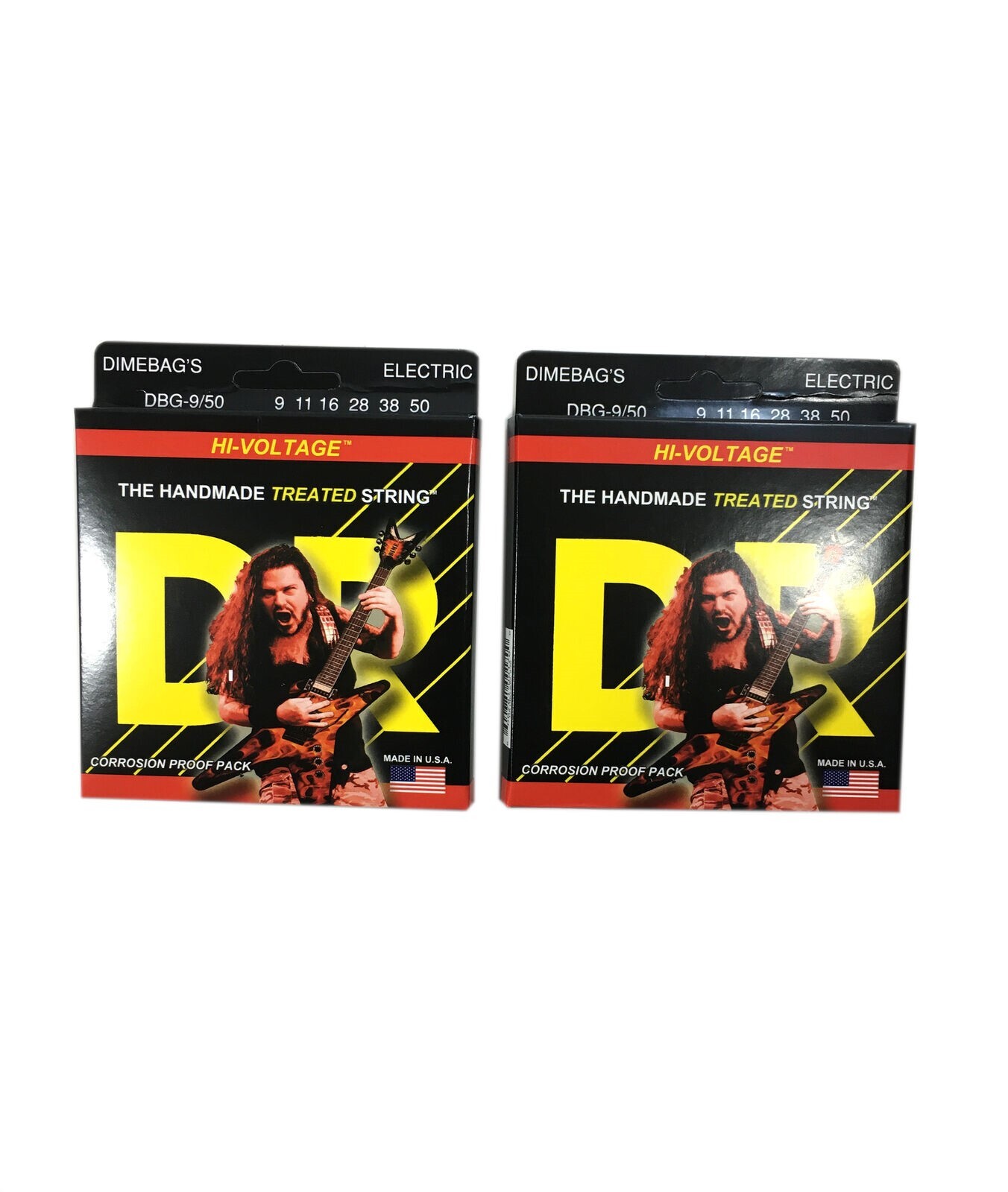 DR Guitar Strings 2 Sets Electric Dimebag Hi-Voltage 09-50
