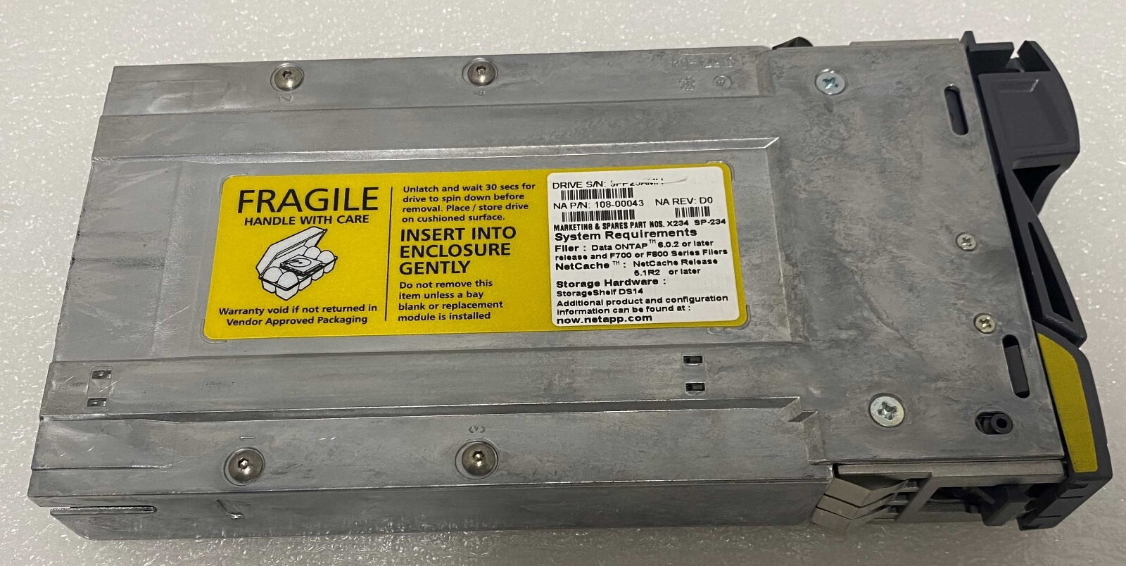NetApp X234A 36GB 10000RPM Fibre Channel 2 Gbps 3.5" 4MB Cache Hard Drive