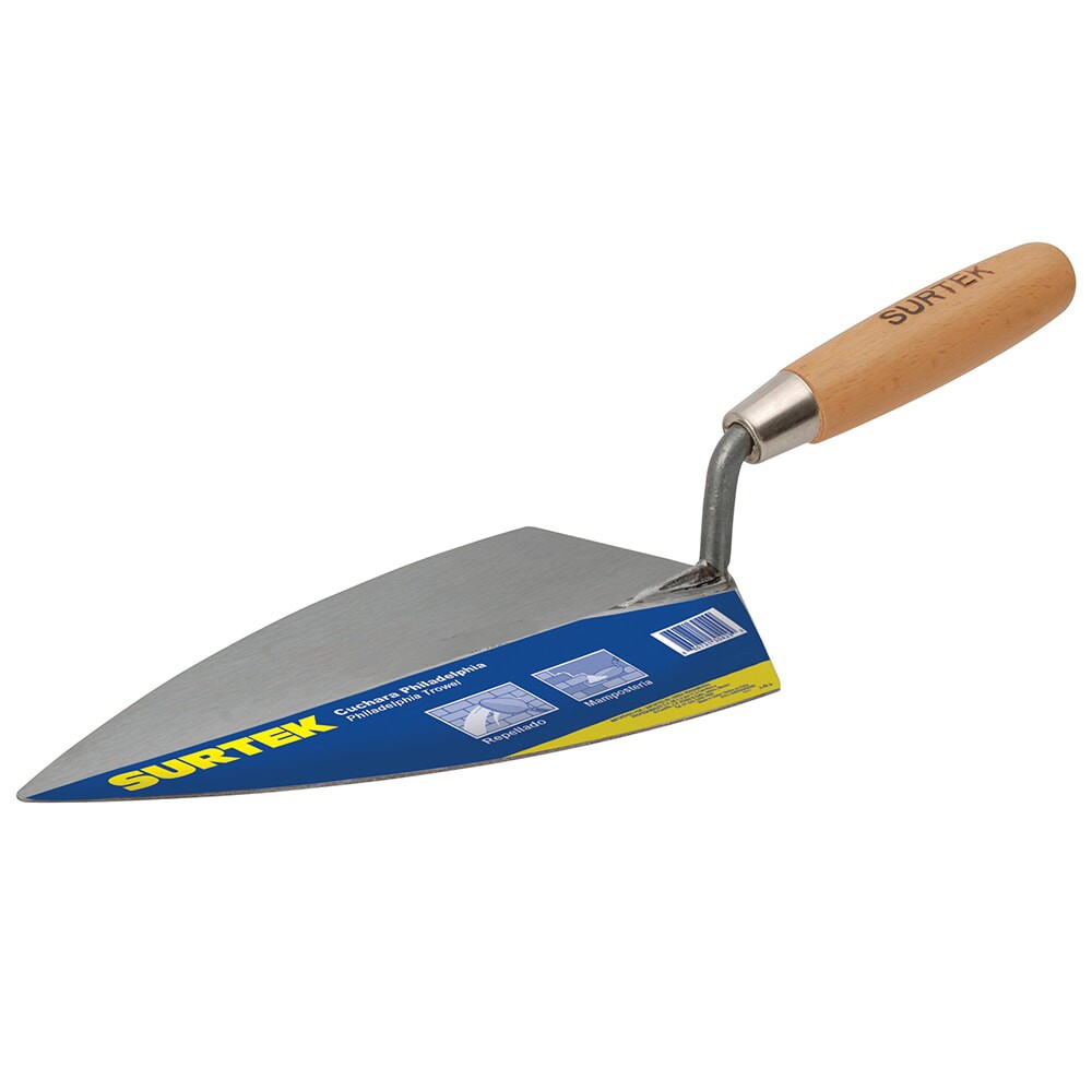 Surtek CUP9 Masonry Brick Trowel Philadelphia Style, Size 9" High Carbon Steel