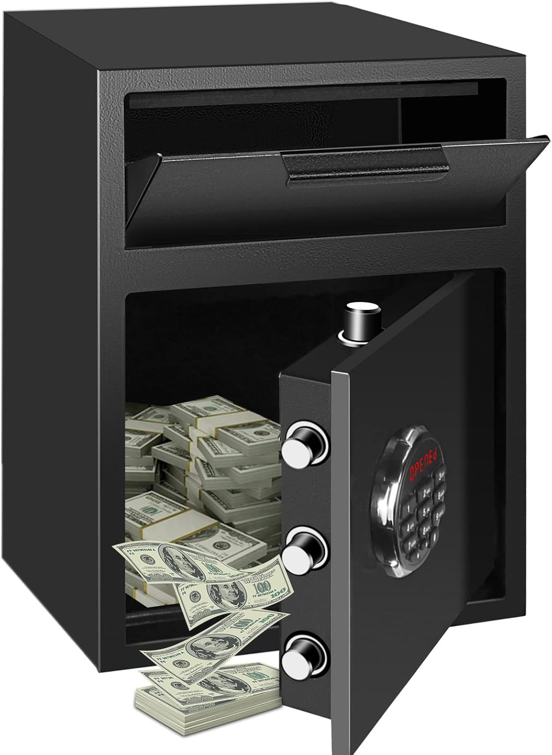 Depository Drop Safe with Electronic Keypad & Key Backup, 2.2 cuft