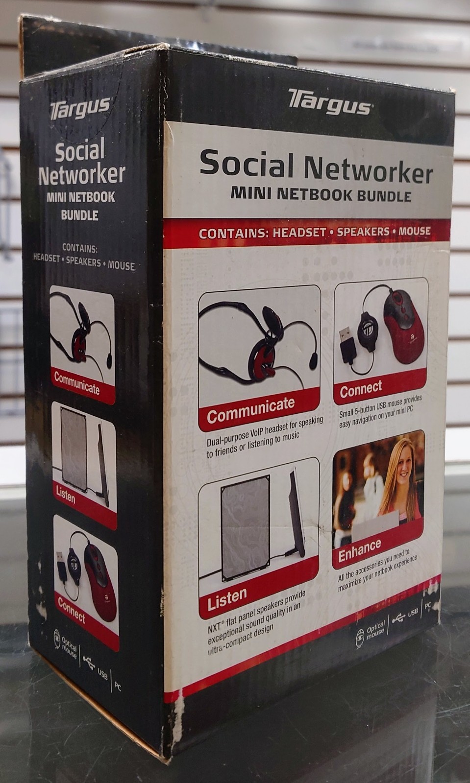 Targus Social Networker mini netbook bundle (headset speakers mouse)