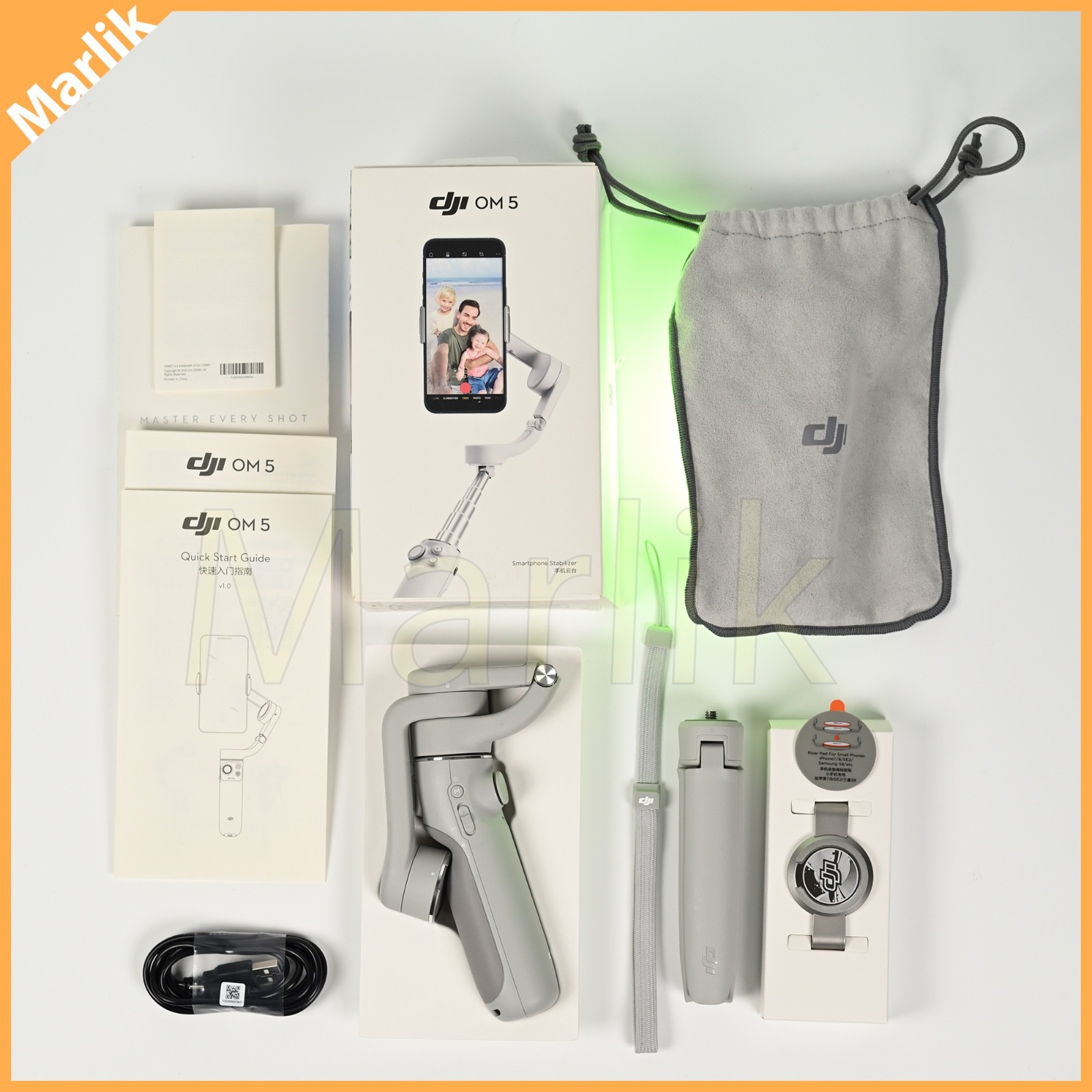 DJI OM 5, OSMO 5 Athens Gray Foldable Smartphone Gimbal Stabilizer, New Open Box