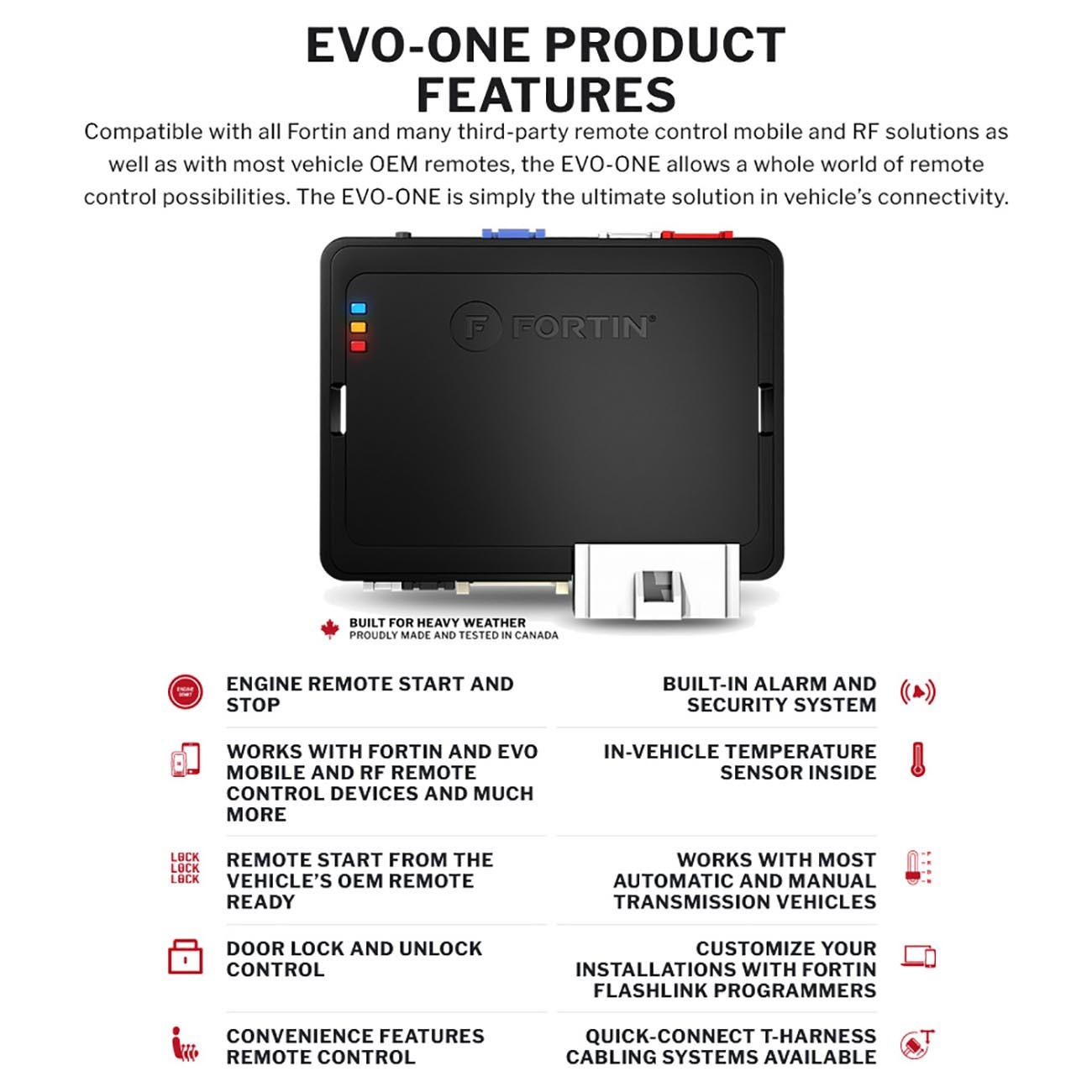 Fortin EVO-ONE Remote Start Module EVO-ONE-SUB3 Subaru T-Harness Bundle