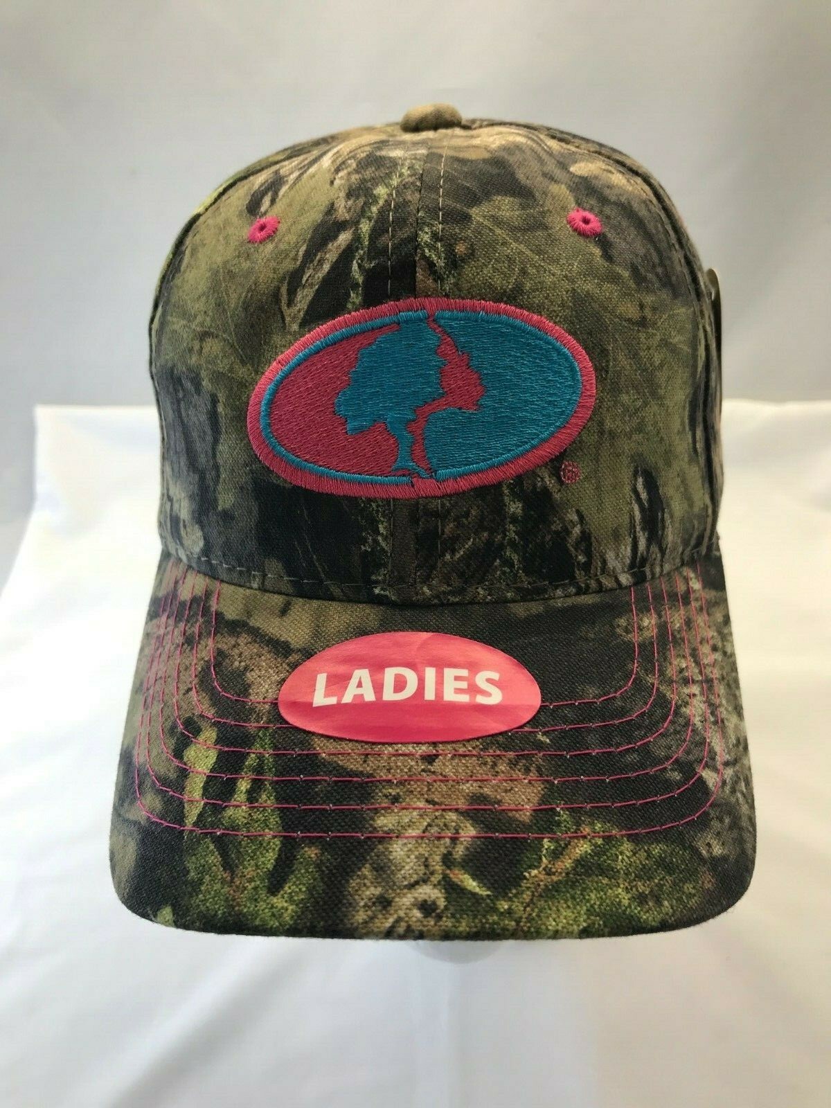 NWT Women's Mossy Oak Green & Pink Camouflage Camo Baseball Cap Hat Adjustable