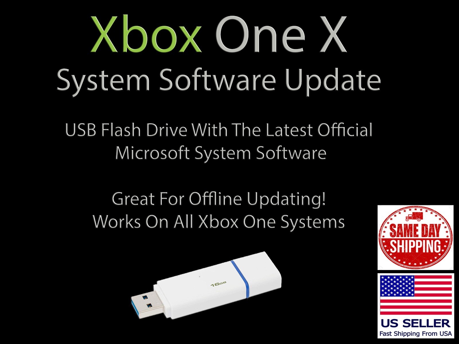 XBOX ONE X UPDATE USB FLASH DRIVE LATEST OFFICIAL MICROSOFT FIRMWARE