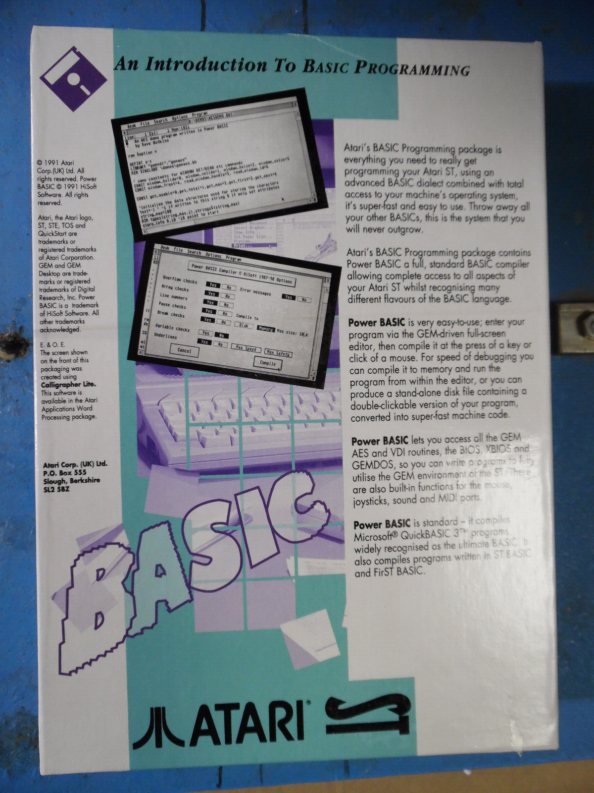 Introduction to Basic Programming Atari/HISOFT 1040/Mega/TT ST NEW Disk