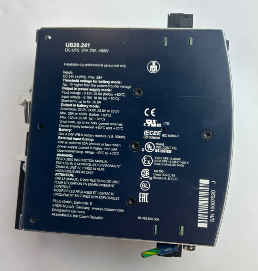 PULS DIMENSION UB20.241 Dc Ups Control Unit