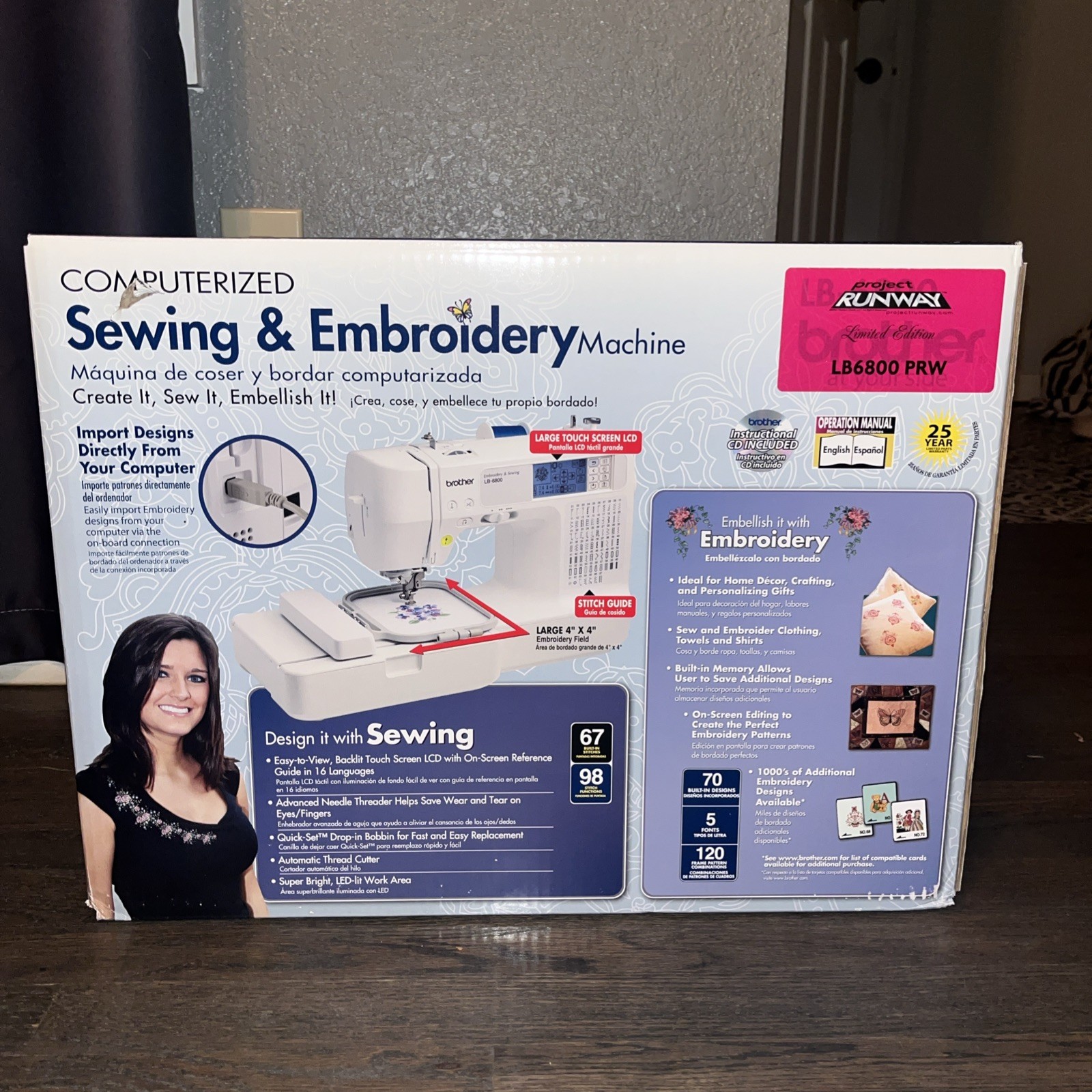 Brother LB 6800 PRW LIMITED EDITION Sewing and Embroidery Machine NEW IN BOX!