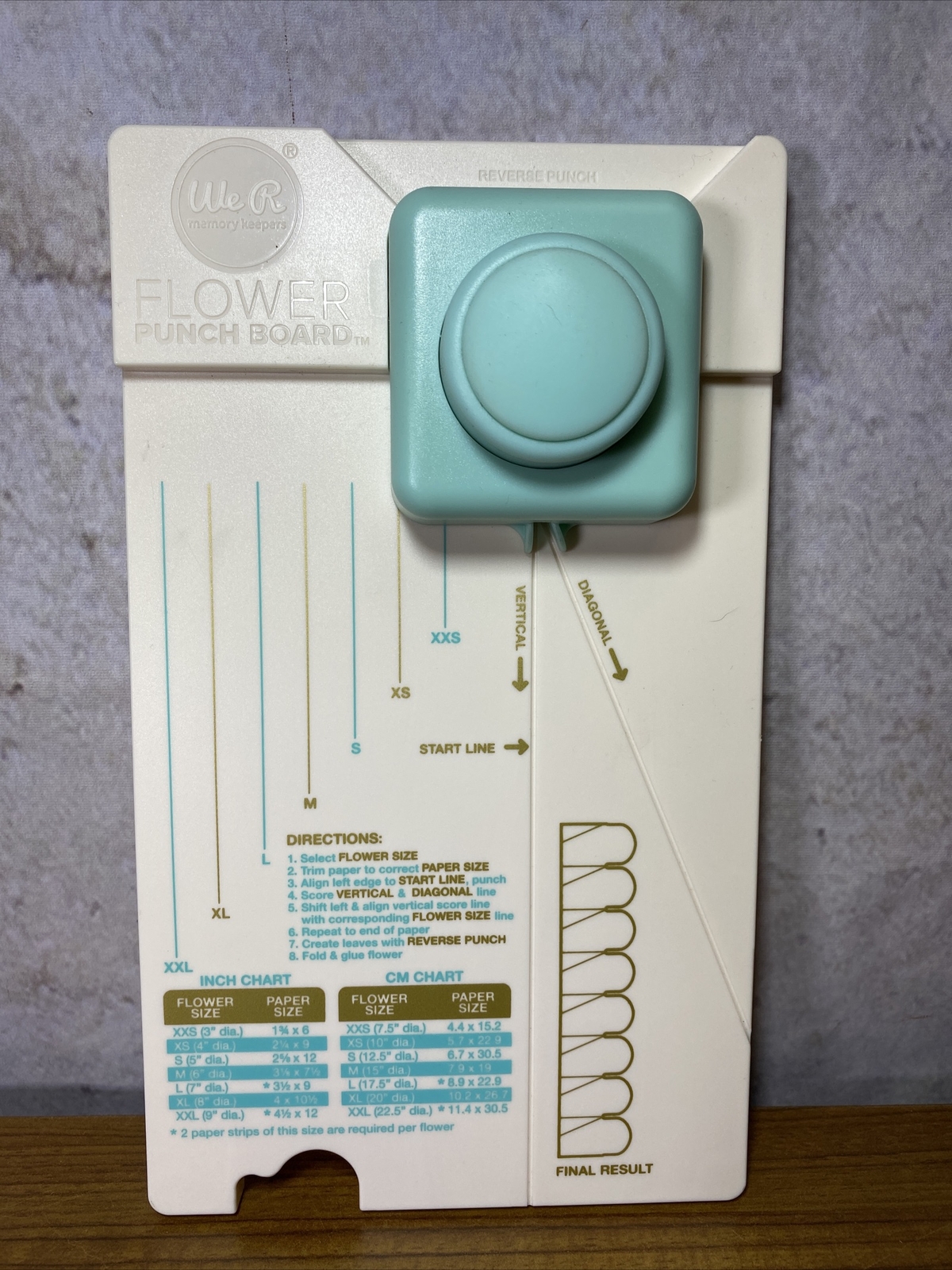 We R Memory Keepers Flower Punch Board Tool for Arts and Crafts K8