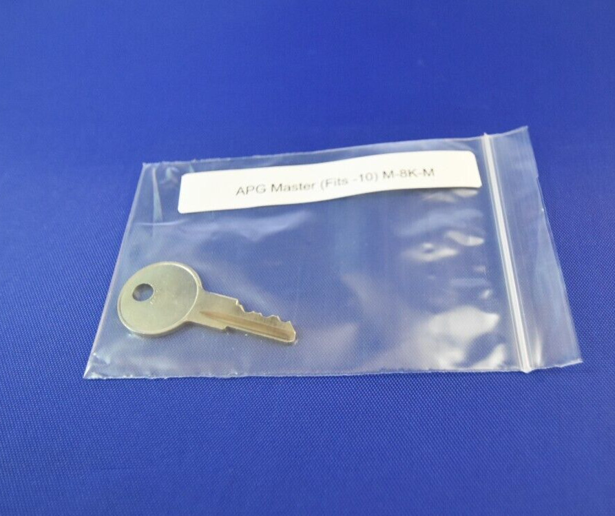 APG CASH DRAWER MASTER KEY FITS APG CASH DRAWERS (1-10) M-8K-M SERIES 4000 & 100