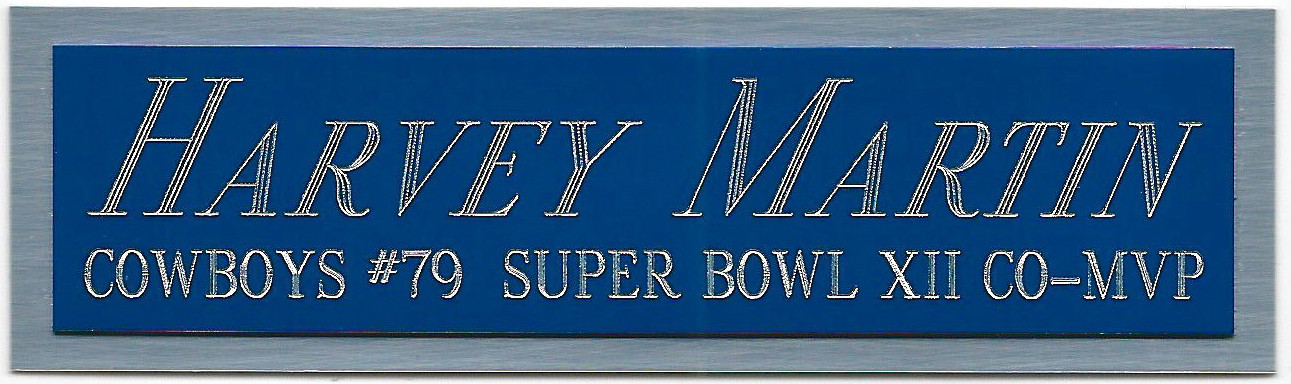 HARVEY MARTIN COWBOYS NAMEPLATE AUTOGRAPHED Signed Football HELMET JERSEY PHOTO