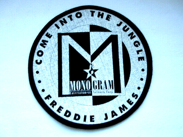 VTG FREDDIE JAMES MONOGRAM Records DJ Turntable, Record Player Slip Mat
