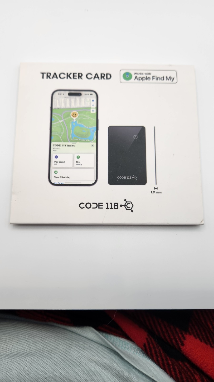 Apple Code 118 Tracker Card Compatible with Find My App, New, Free Shipping