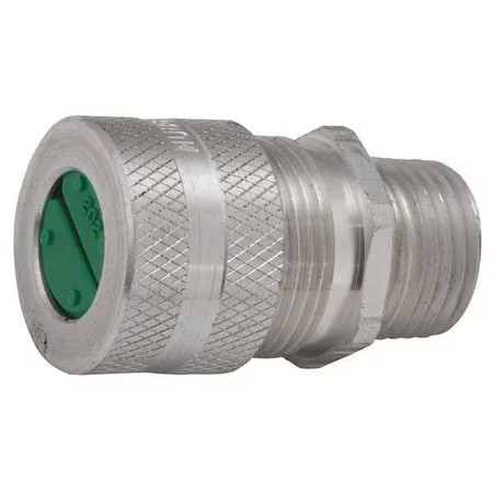Raco 4802-5 Cord Connector, Silver, 1-21/32"L, Aluminum