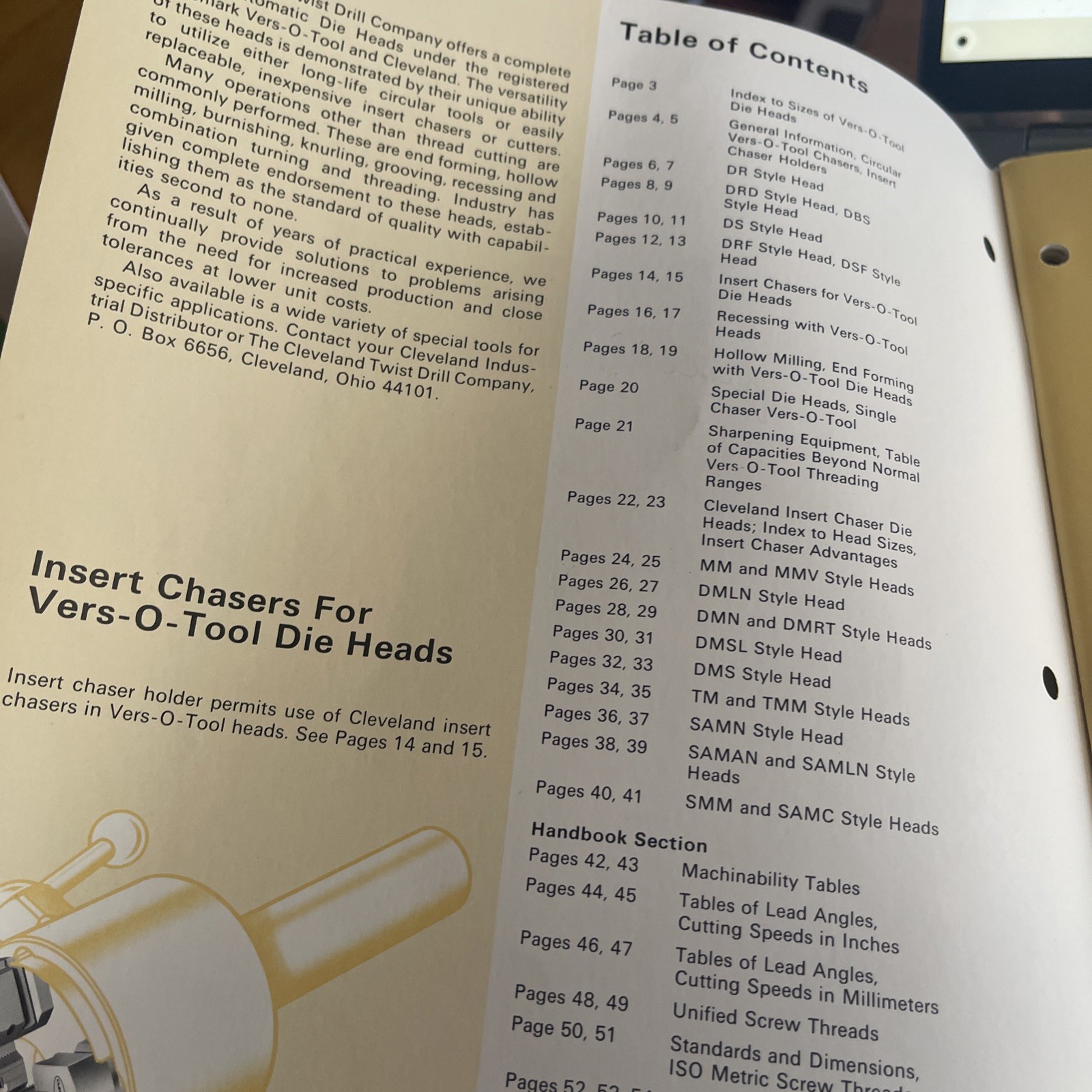 Thread Cutting Die Heads Catalog No. 77