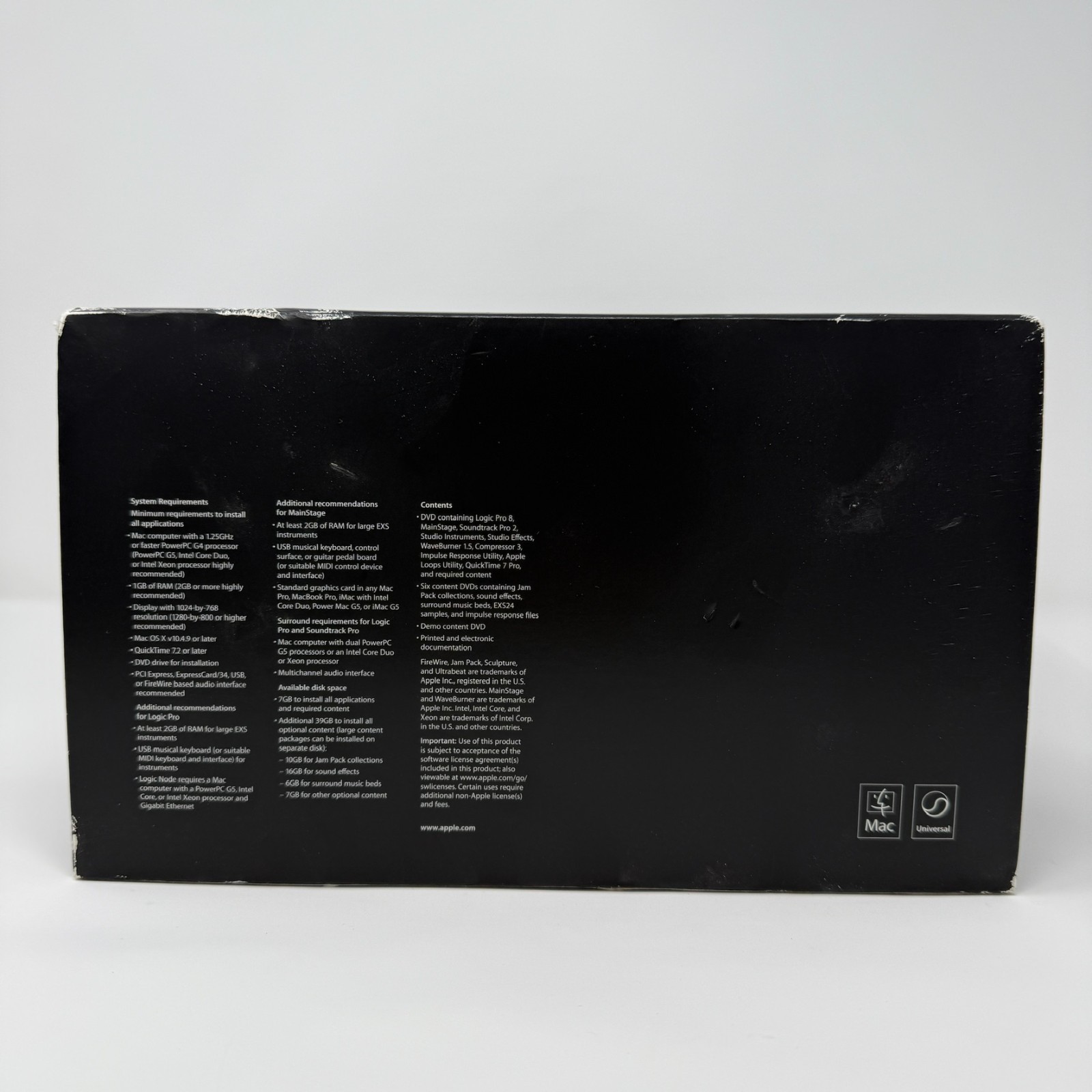 Apple Logic Studio Logic Pro 8 Complete Vntg Software 2007 w Essential Training