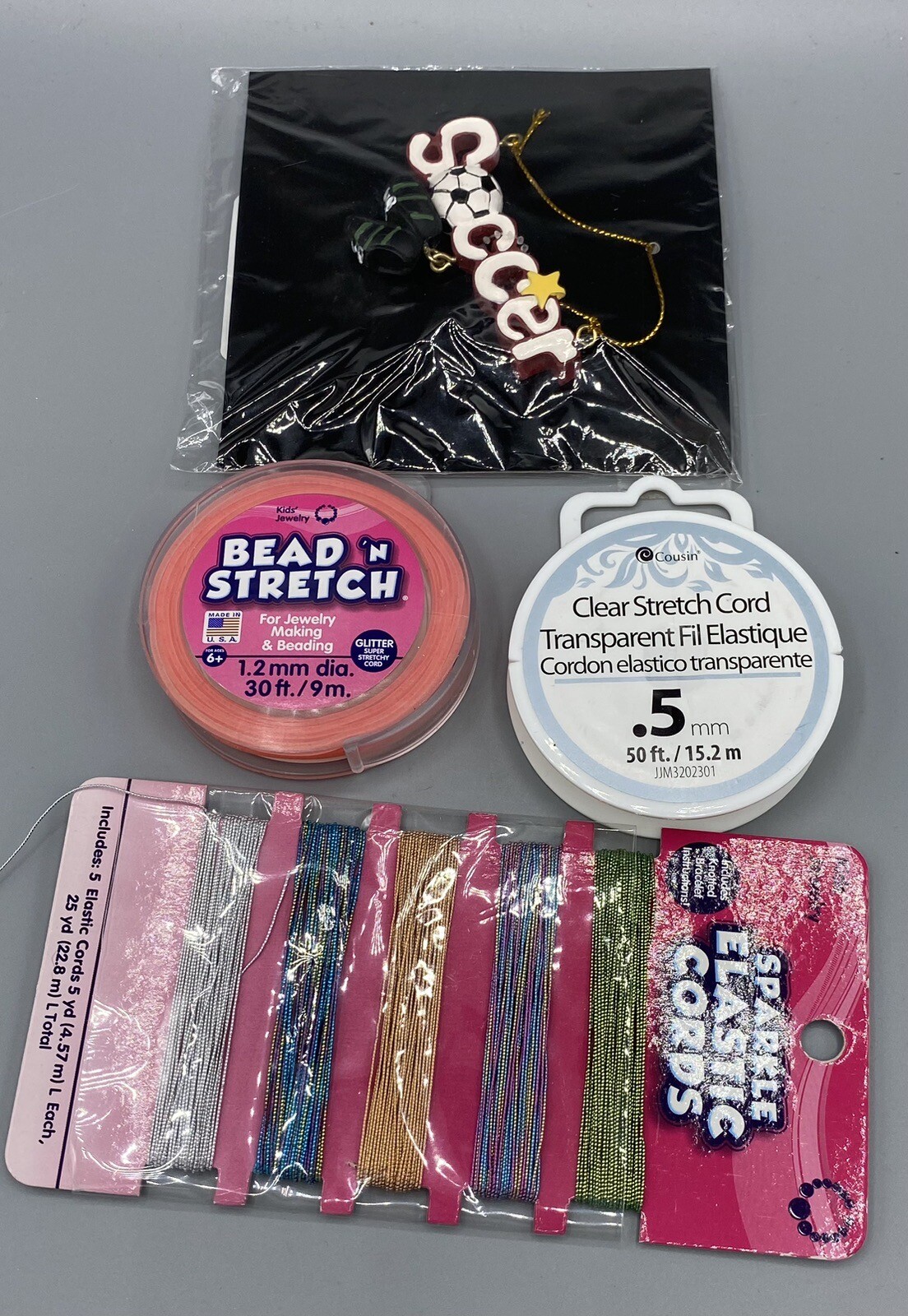 DIY Crafts misc necklace/charm/bracelet beads elastic cord shells