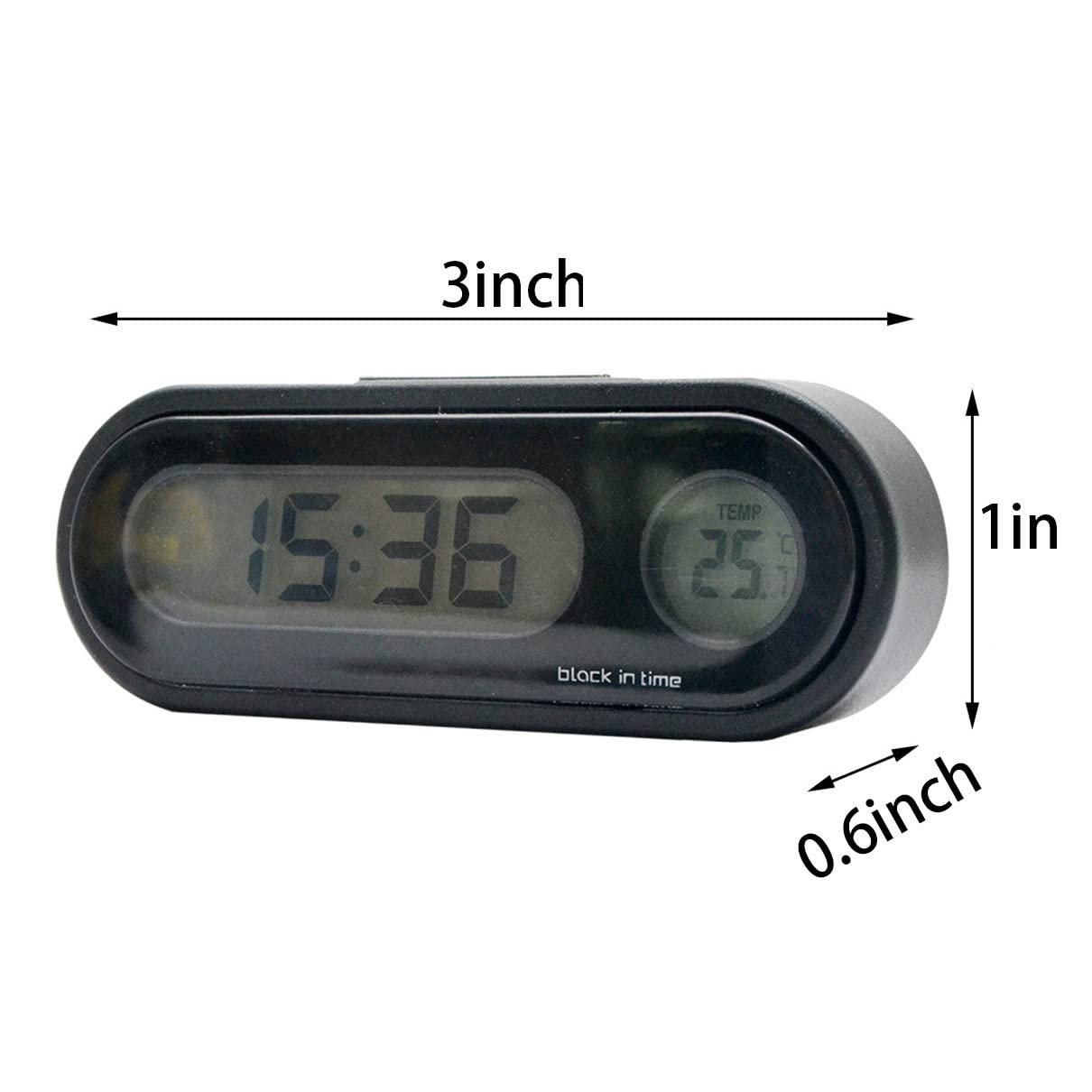 2in1 LED Digital Clock Thermometer with LCD Backlight, Supports 12...