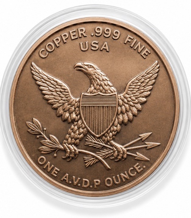 Maple Leaf & Eagle - 1 Ounce Fine .999 Copper Round - NEW IN CAPSULE