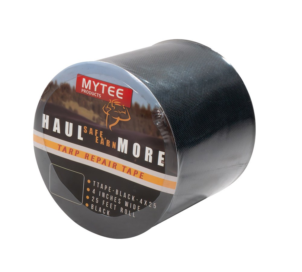 4 Inch x 25 FT 8.8 oz Waterproof Black Vinyl Tarp Repair Tape