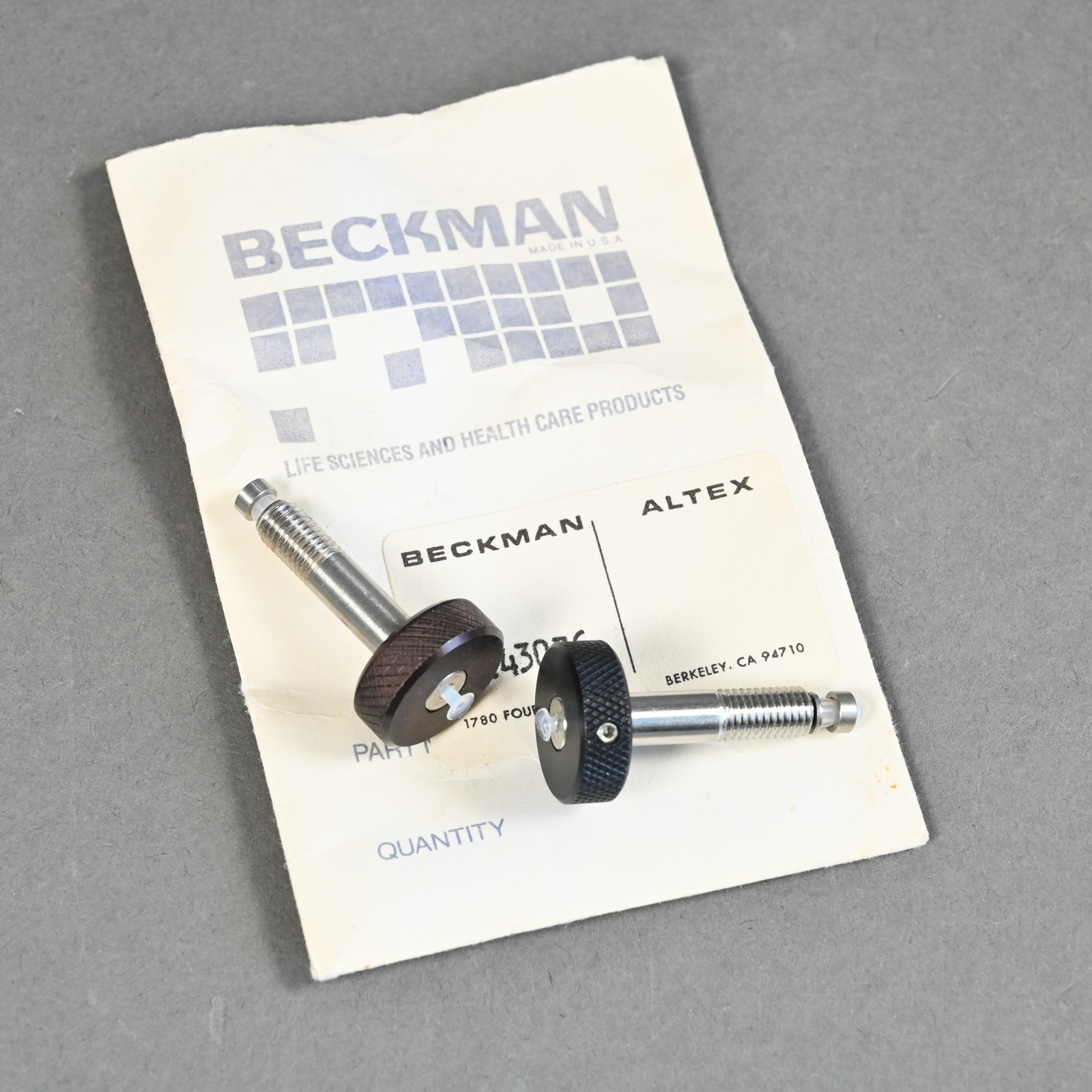 Beckman Hold Down Adjustment Control Knobs - 243076 Altex