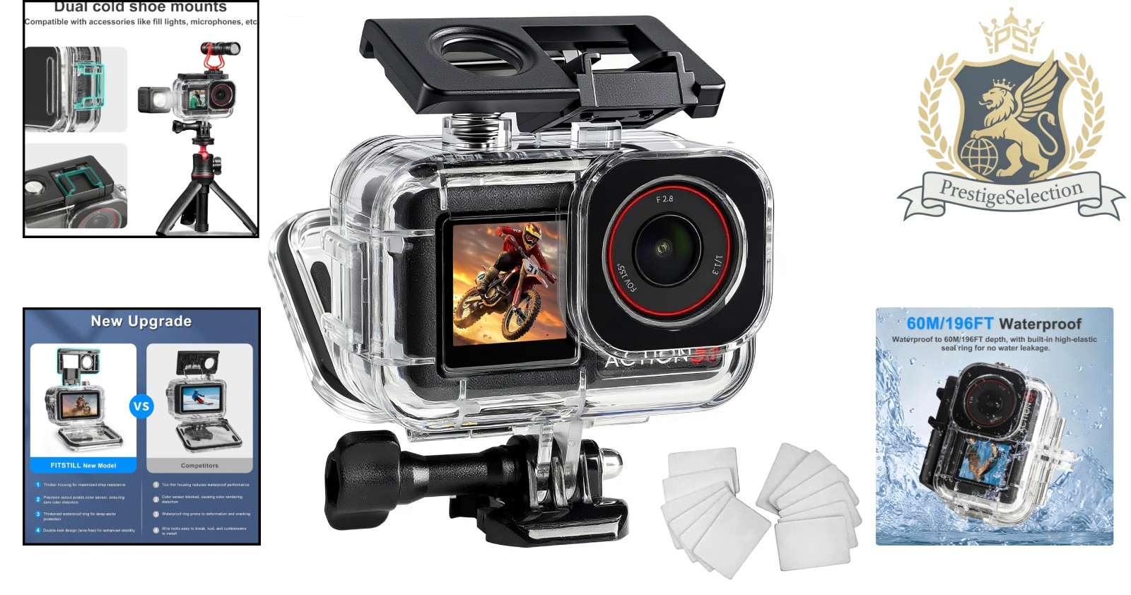 196FT Waterproof Case for DJI Osmo Action 5/4/3 - Ultimate Diving Protection
