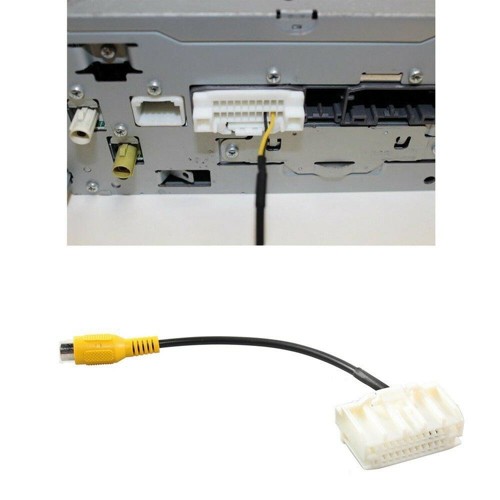 RCA Reverse Camera Adapter Cable for Jeep Wrangler OEM Head Unit Connection