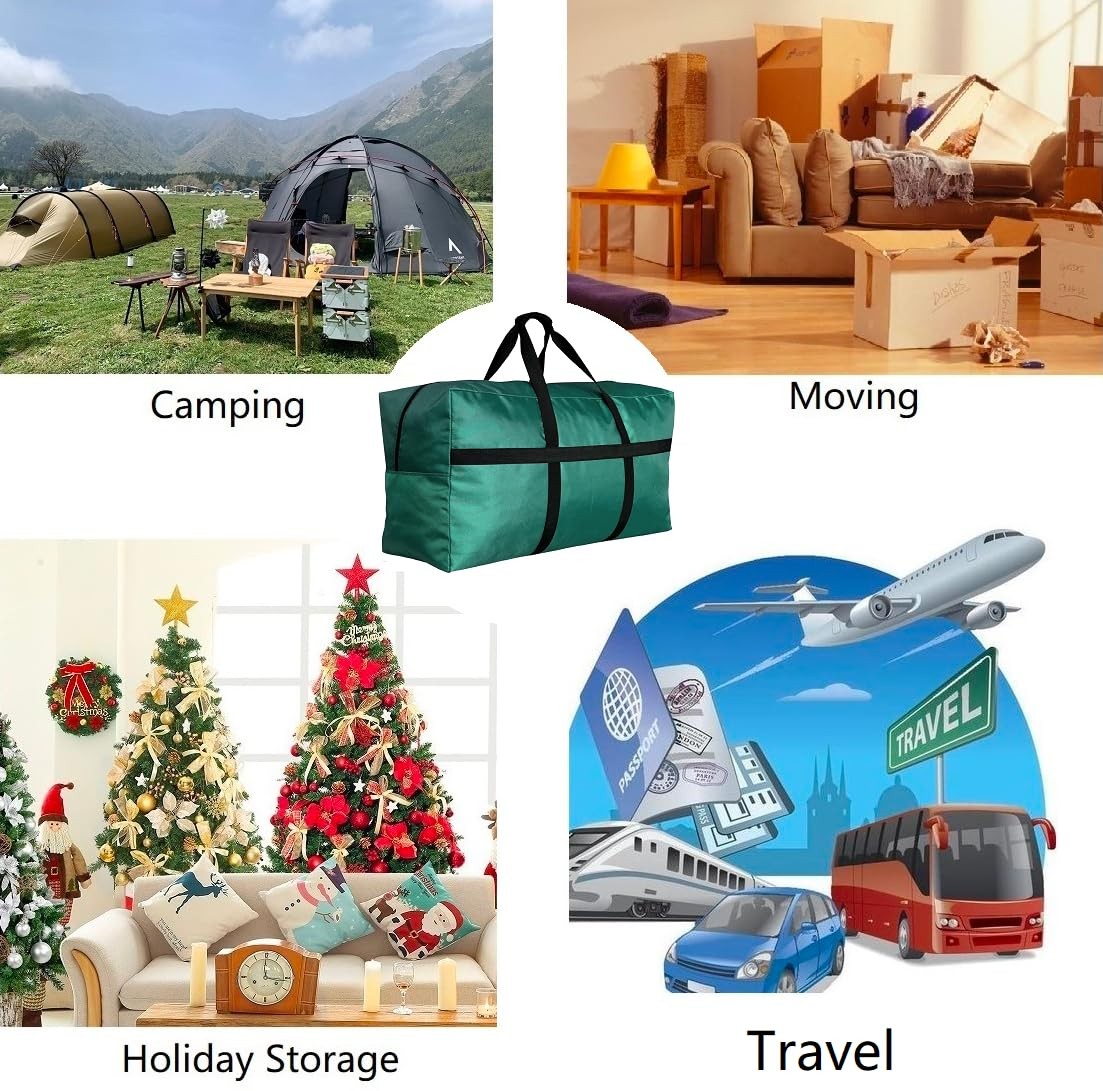 HaoHakka Extra Large Foldable Duffle Bag for Travel Storage - Red