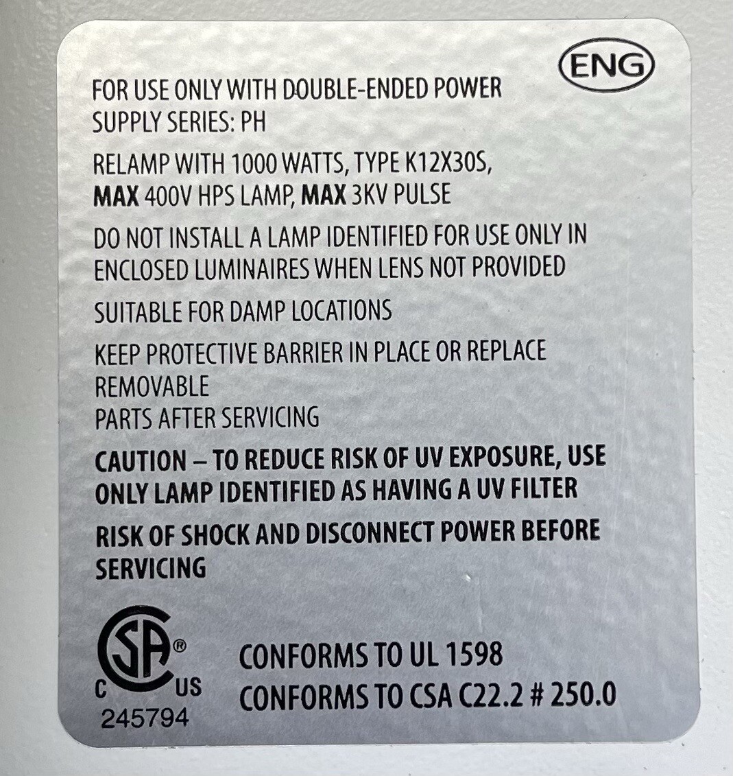PHANTOM PHB5015 E-Series 600W/1150W DE Flex 240 Volt