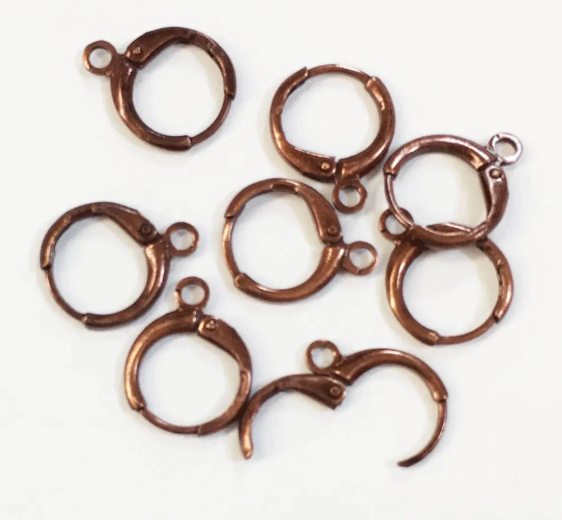 30 pcs Round Leverback EarWire 12mm