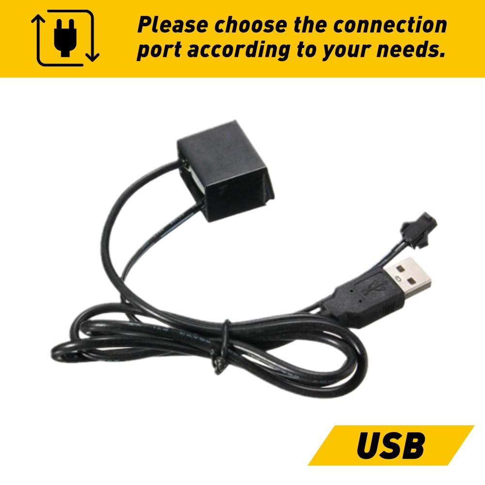 5M Red USB Interior LED Auto Car Atmosphere Wire Decor Strip Light Accessories
