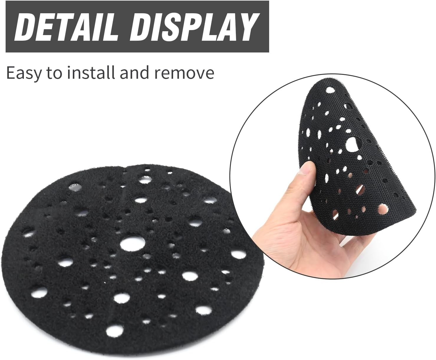 2Pcs 6 Inch 70-Hole Hook and Loop Backing Pad Protector, Multi-Hole Pad Guard fo