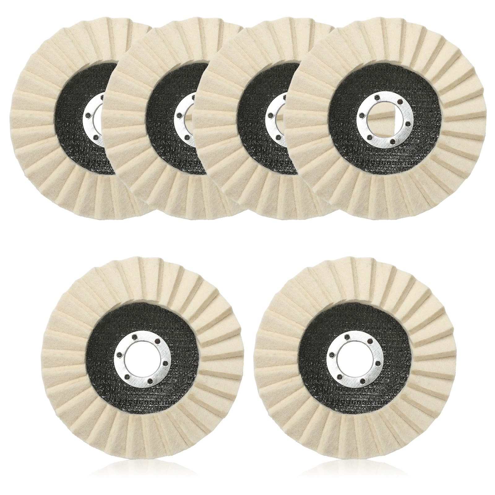 Swiffen 6 Pcs 5 Inch Wool Felt Stone Polishing Wheels Flap Polishing...
