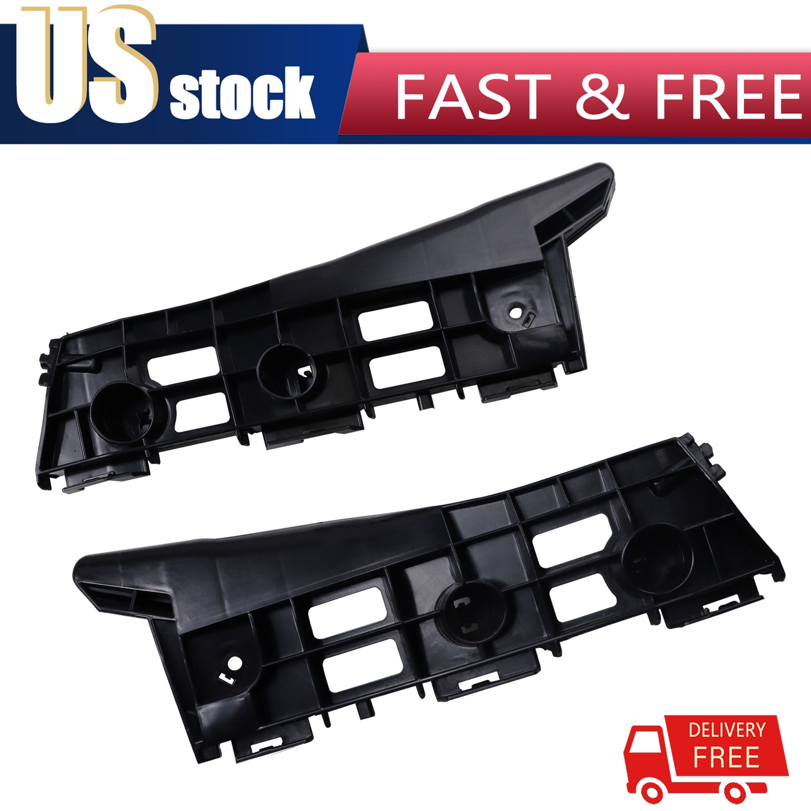 For 2010-2015 Toyota Bumper Prius Fender Brackets Support Beam 2PC Front