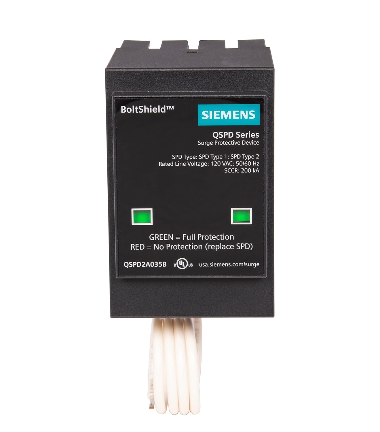 Siemens QSPD2A035B 35 KAmp BoltShield Indoor Surge Protective Device
