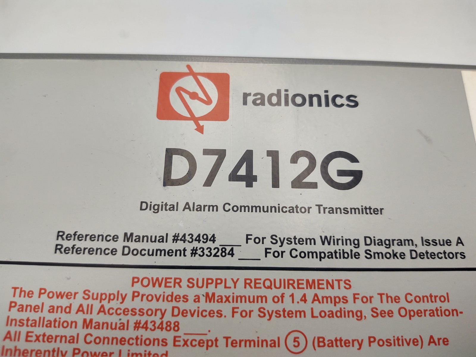 Radionics D7412G Digital Alarm Communicator Transmitter - Fast Shipping
