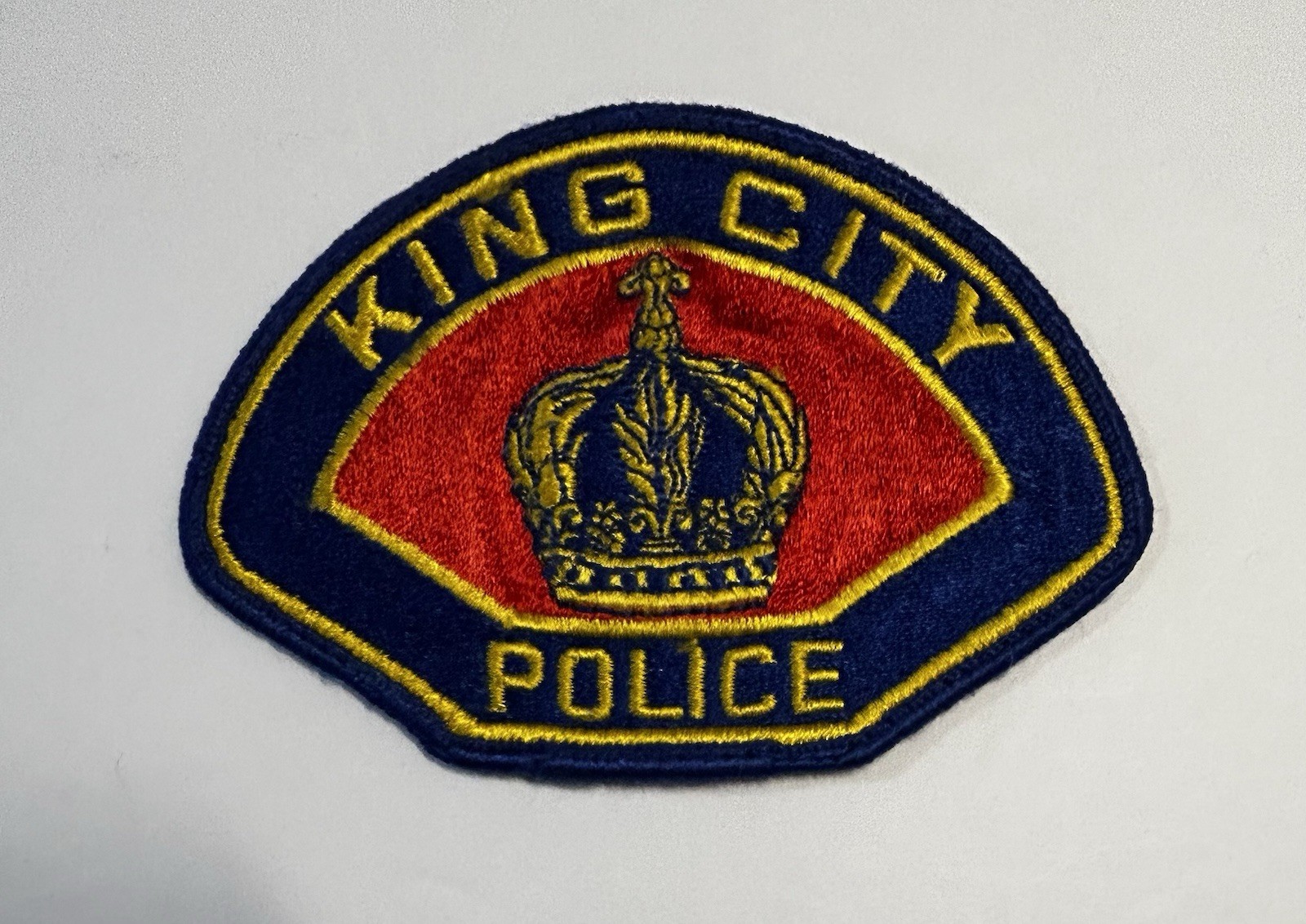 VINTAGE CALIFORNIA CA KING CITY POLICE DEPT PATCH MONTEREY COUNTY #PDD59
