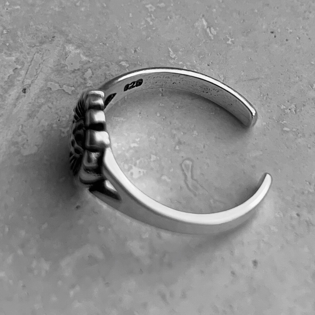 Sterling Silver Sunflower Toe Ring, Silver Ring, Flower Ring