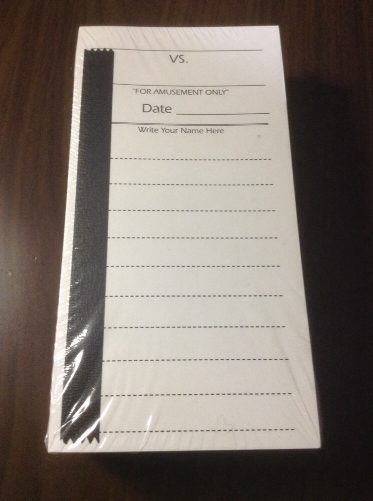 100 Count 10 Line TEAR OFF Football Cards RAFFLE Rip Tickets Gambling Strip Card