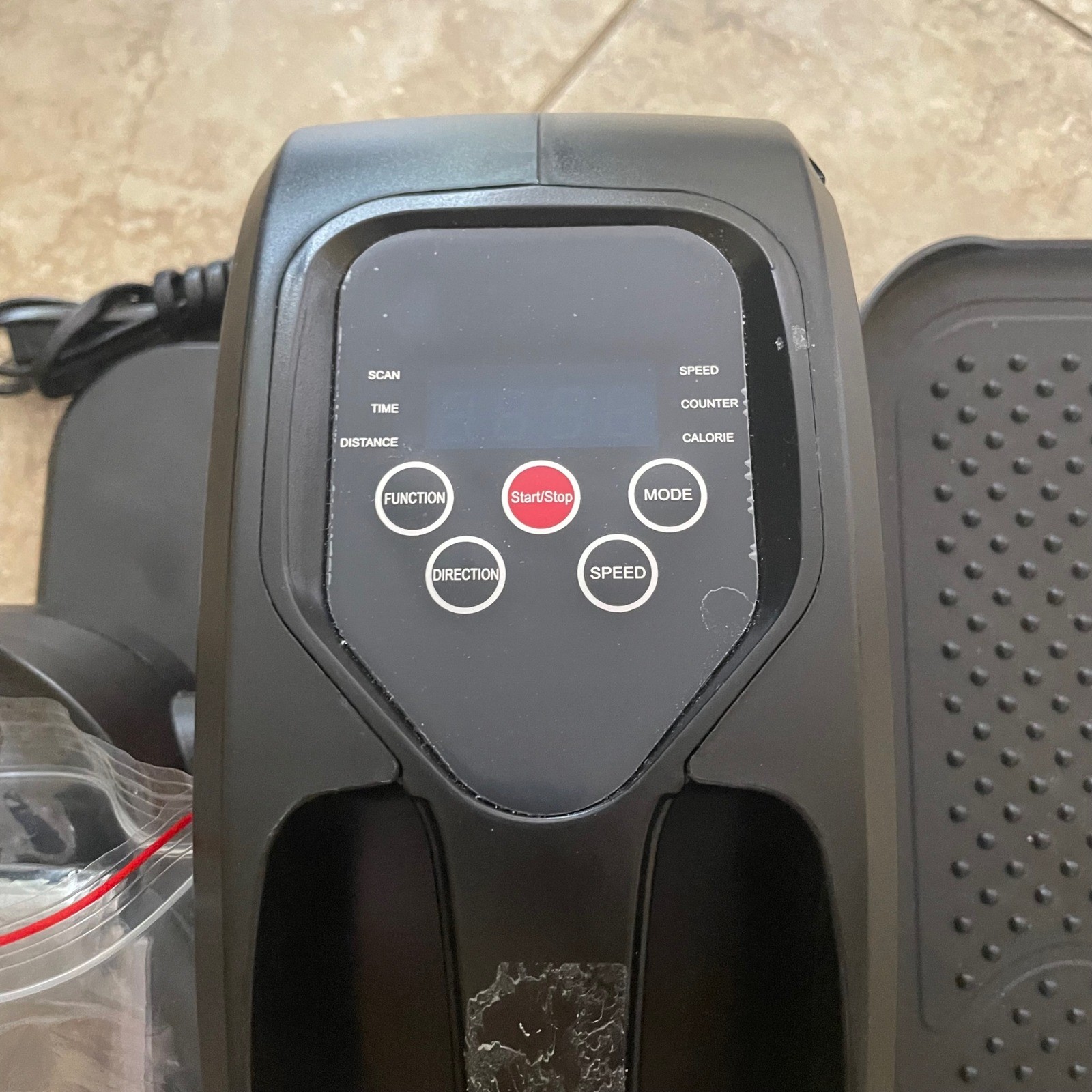 Electric Under Desk Elliptical Machine Seated Pedal Exerciser Black Orange