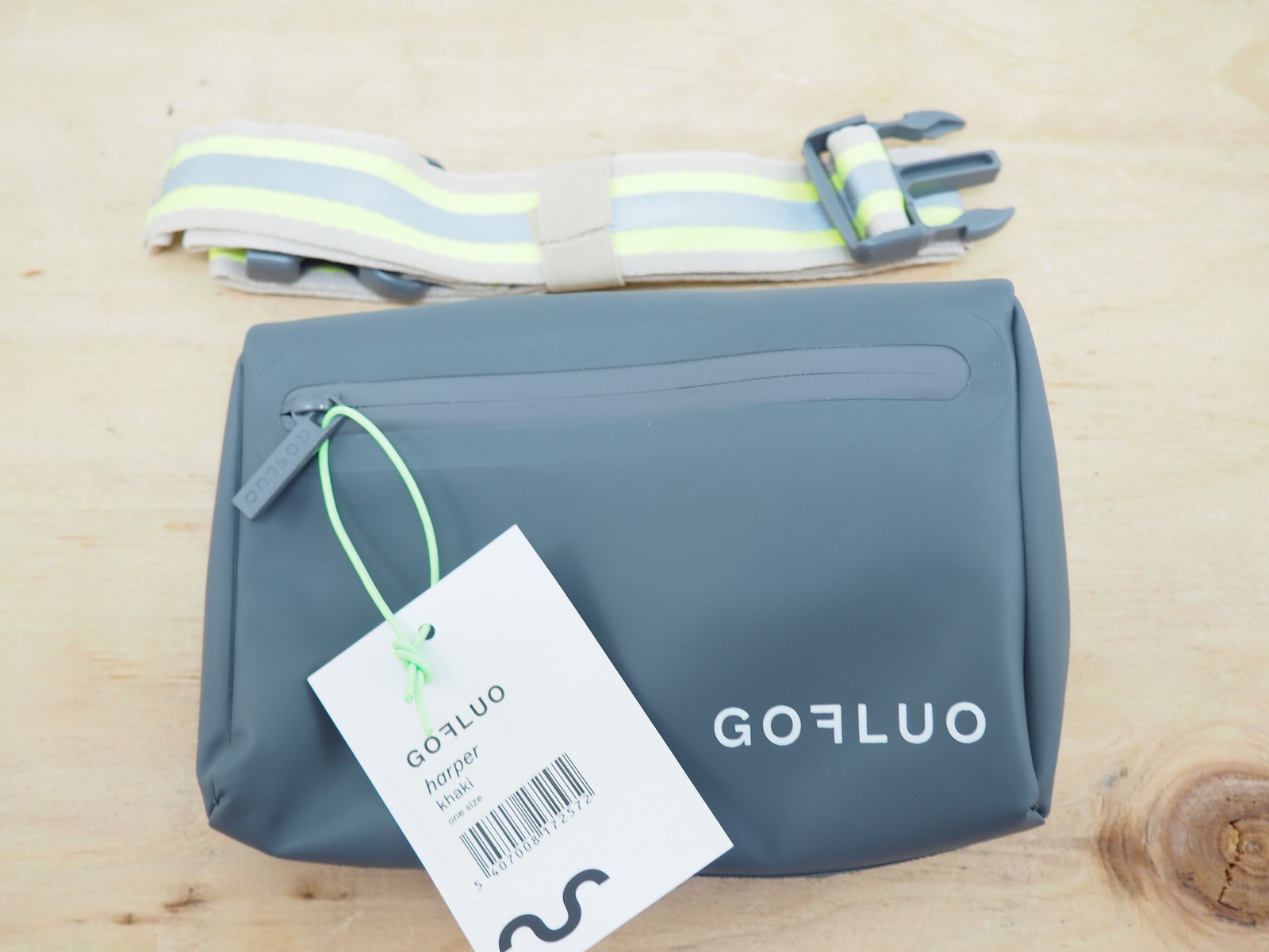 NEW GOFLUO Harper 2.0 Cross Body Bag/Fanny Pack Khaki Gray Reflective Waterproof